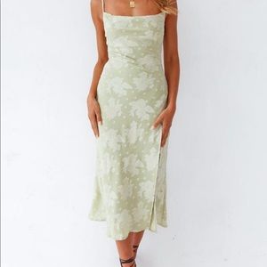 Hello Molly sage green midi dress